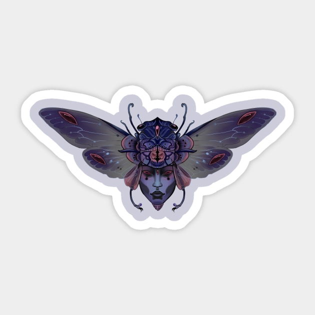 Wings. Face mask. Bug. Insect. Sticker by ManyaArtShop 